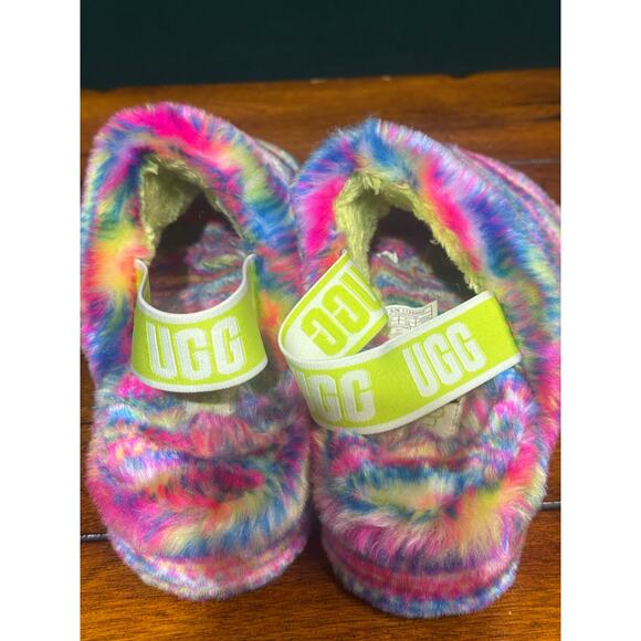Ugg fluff slippers multicolor size 8 - Picture 3 of 7
